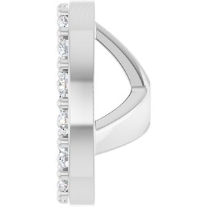 14K White Gold 1/5 CTW Natural Diamond Halo-Style Earring Jackets – image 3