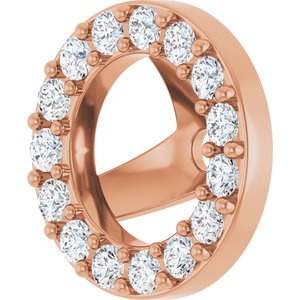 14K Rose Gold 1/5 CTW Natural Diamond Halo-Style Earring Jackets – image 2