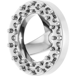14K White Gold 1.2 mm Round 4.5 mm ID Halo-Style Earring Jacket Mounting – image 4