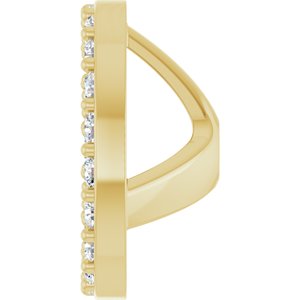 14K Yellow Gold 1.2 mm Round 6 mm ID Halo-Style Earring Jacket Mounting – image 5
