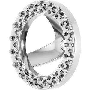14K White Gold 1.2 mm Round 6 mm ID Halo-Style Earring Jacket Mounting – image 4