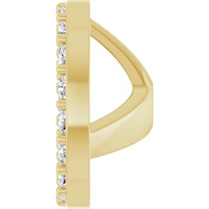 14K Yellow Gold 1/5 CTW Natural Diamond Halo-Style Earring Jackets – image 3