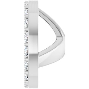 14K White Gold 1/4 CTW Lab-Grown Diamond Halo-Style Earring Jackets – image 3