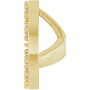 14K Yellow Gold 1.2 mm Round 5.5 mm ID Halo-Style Earring Jacket Mounting – image 6