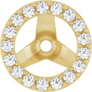 14K Yellow Gold 1/5 CTW Natural Diamond Halo-Style Earring Jackets