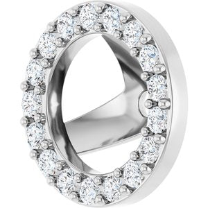 Sterling Silver 1/5 CTW Natural Diamond Halo-Style Earring Jackets – image 2