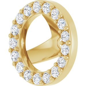 14K Yellow Gold 1/4 CTW Lab-Grown Diamond Halo-Style Earring Jackets – image 2