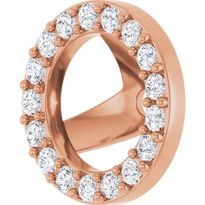 14K Rose Gold 1/5 CTW Natural Diamond Halo-Style Earring Jackets – image 2