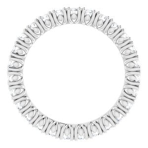 Platinum 3/4 CTW Natural Diamond Eternity Band