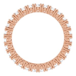 14K Rose 3/4 CTW Natural Diamond Eternity Band