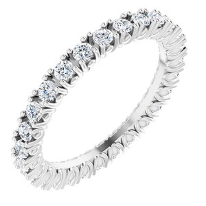 14K White 3/4 CTW Natural Diamond Eternity Band