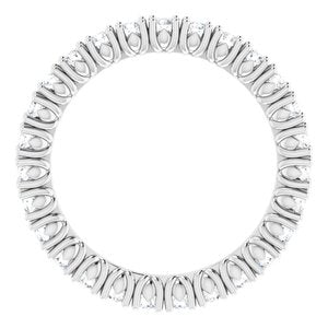 14K White 3/4 CTW Natural Diamond Eternity Band