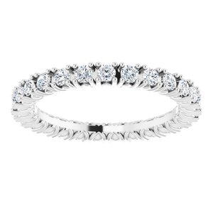 14K White 3/4 CTW Natural Diamond Eternity Band