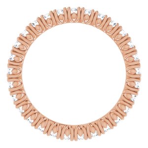 14K Rose 7/8 CTW Natural Diamond Eternity Band