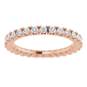 14K Rose 7/8 CTW Natural Diamond Eternity Band