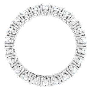 14K White 1 1/3 CTW Natural Diamond Eternity Band