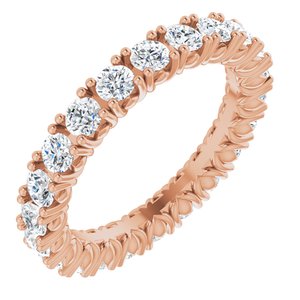 14K Rose 1 1/3 CTW Natural Diamond Eternity Band