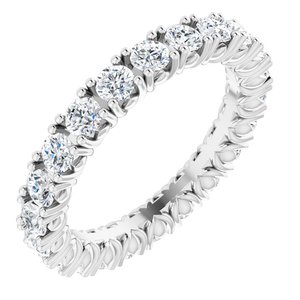 14K White 1 1/3 CTW Natural Diamond Eternity Band