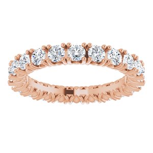 14K Rose 1 1/3 CTW Natural Diamond Eternity Band