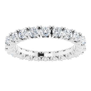 14K White 1 1/3 CTW Natural Diamond Eternity Band