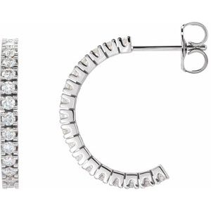 14K Yellow Gold 1 5/8 CTW Natural Diamond 24.7 mm Hoop Earrings – image 3