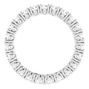 14K White 1 3/8 CTW Natural Diamond Eternity Band