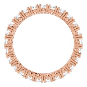 14K Rose 1 1/2 CTW Natural Diamond Eternity Band