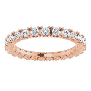 14K Rose 1 1/2 CTW Natural Diamond Eternity Band