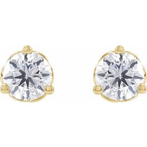14K Yellow Gold 1/2 CT Lab-Grown Diamond Scroll Earrings – image 2
