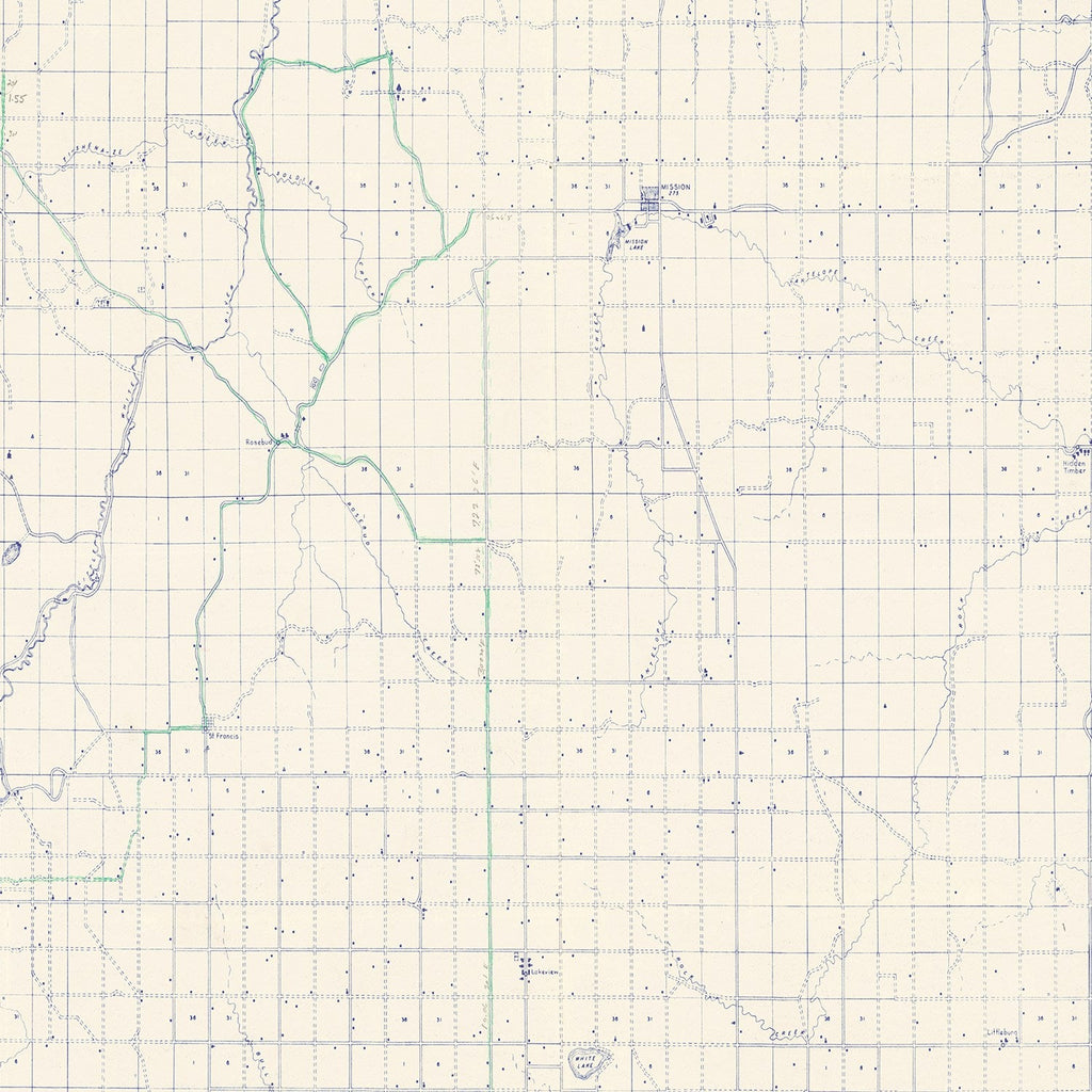 Vintage Map of Todd County, South Dakota 1900