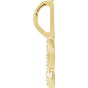14K X1 White Gold Accented Crescent Moon Charm/Pendant Mounting – image 9