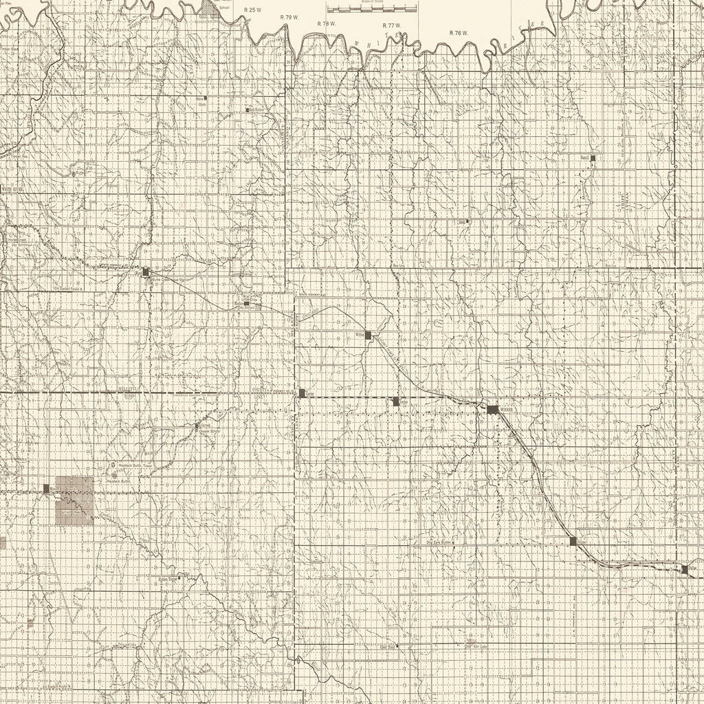Vintage Rosebud Indian Reservation Map 1940