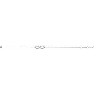 14K White Gold 1/6 CTW Natural Diamond Infinity-Inspired 7-8" Bracelet