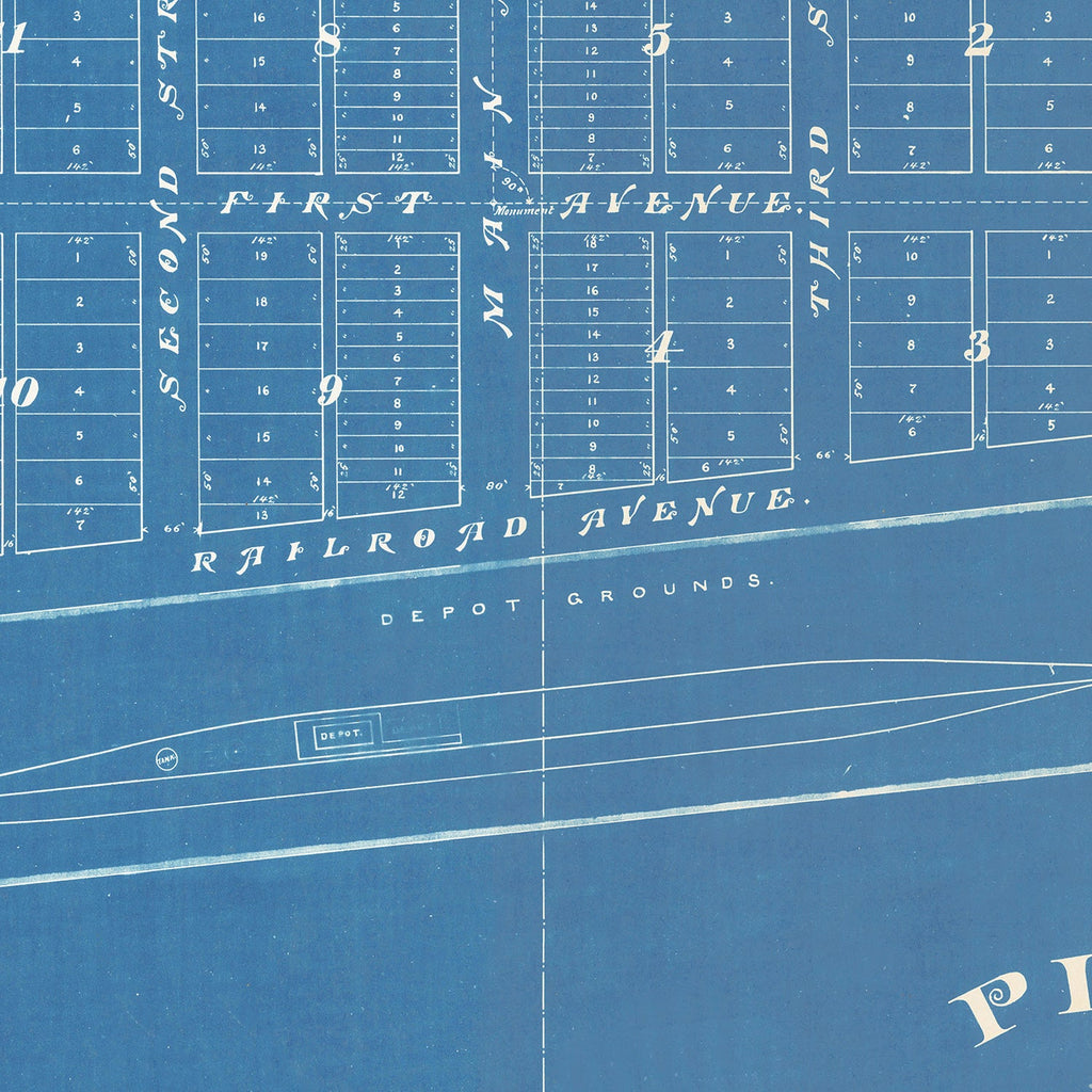 Vintage Map of Webster, South Dakota 1881