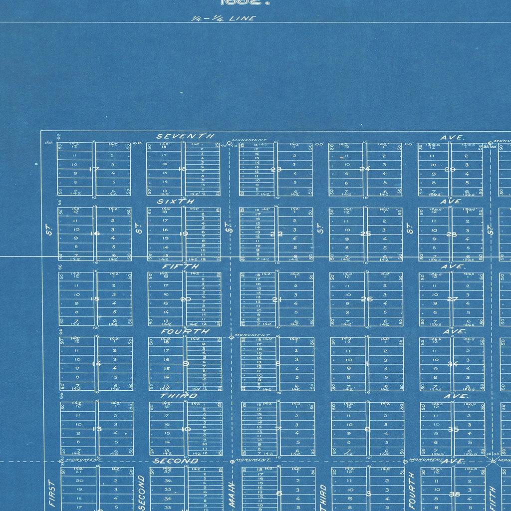 Vintage Map of Groton, South Dakota 1882
