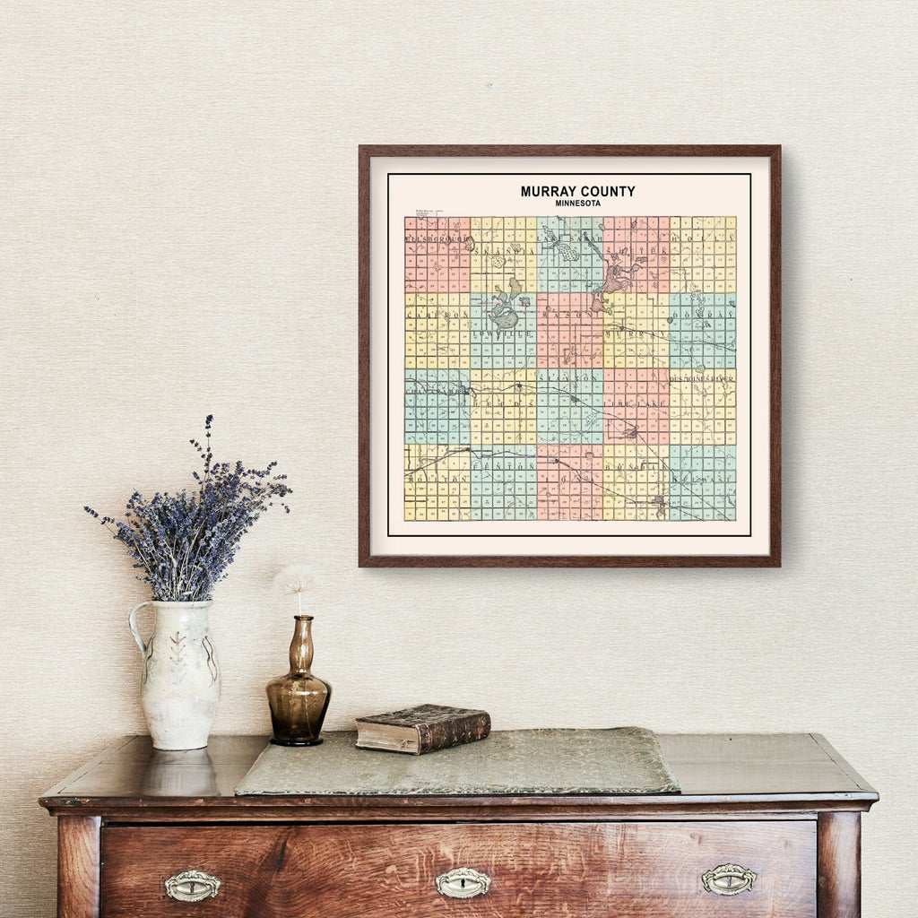 Vintage Map of Murray County, Minnesota 1907