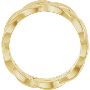 14K Yellow 8 mm Woven-Design Band Size 7