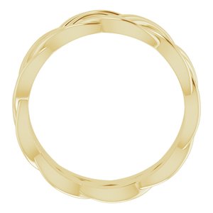 10K Yellow 8 mm Woven-Design Band Size 9