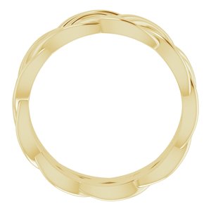 10K Yellow 8 mm Woven-Design Band Size 8