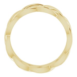 18K Yellow 8 mm Woven-Design Band Size 9.5