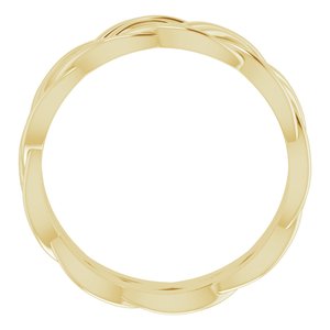 10K Yellow 8 mm Woven-Design Band Size 11.5