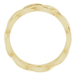 10K Yellow 8 mm Woven-Design Band Size 11