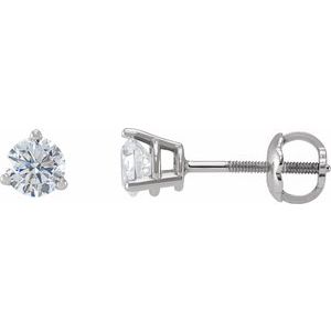 14K White Gold 3/8 CTW Natural Diamond Earrings