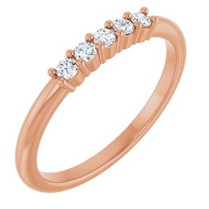 14K Rose 1/6 CTW Natural Diamond 5-Year Anniversary Band