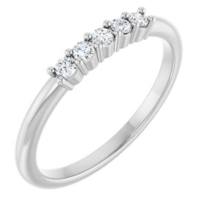 14K White 1/6 CTW Natural Diamond 5-Year Anniversary Band