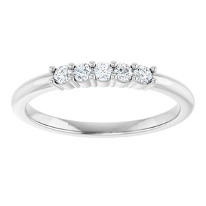 Platinum 1/6 CTW Natural Diamond 5-Year Anniversary Band