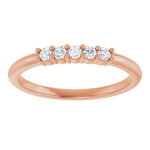 14K Rose 1/6 CTW Natural Diamond 5-Year Anniversary Band