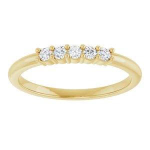 14K Yellow 1/6 CTW Natural Diamond 5-Year Anniversary Band