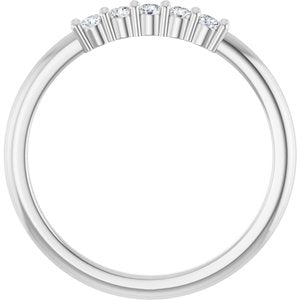 Platinum 1/6 CTW Natural Diamond 5-Year Anniversary Band