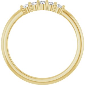 14K Yellow 1/6 CTW Natural Diamond 5-Year Anniversary Band